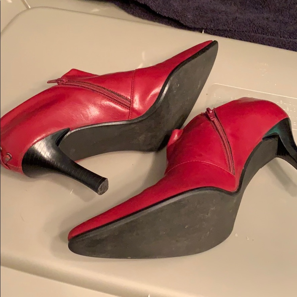 Red Leather Booties! - image 2